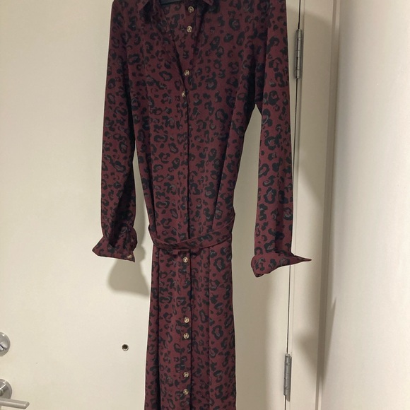 Leopard Print Long Sleeve Dress - Picture 7 of 7